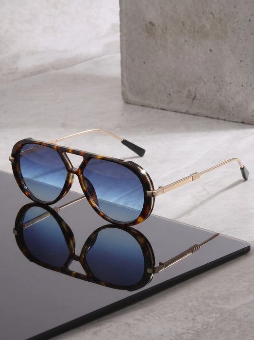 Double Beam Square Sunglasses For Men And Women, Retro Outdoor Driving Fashion Glasses