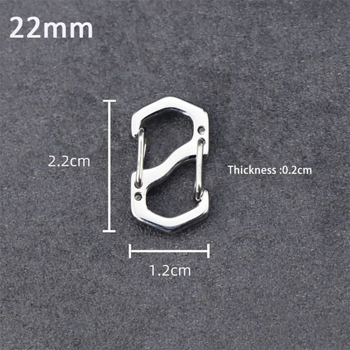 10 pièces de boucles de sac à dos en acier inoxydable en forme de S, mousquetons faits à la main avec fermoir, accessoires de bijoux colliers en argent