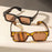 Unisex Retro Square Sunglasses Classic UV Protection Plastic Frame Shades Eyewear Outdoor Travel Driving Sun Glasses UV400