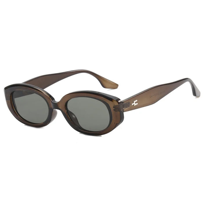 Vintage Oval Sunglasses Women Fashion Retro Female Sun Glasses New Trendy Luxury Brand Designer UV400 Lady Shades Eyewear