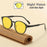 Round Frame Yellow Lens Night Vision Glasses for Men Women Ultralight Blue Light Blocking Eye Protection Eyewear for Driving