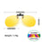 VIVIBEE Flip Up Clip On Night Vision Glasses Polarized Men Driving Yellow Sunglasses Women UV400 Fishing Universal Clips