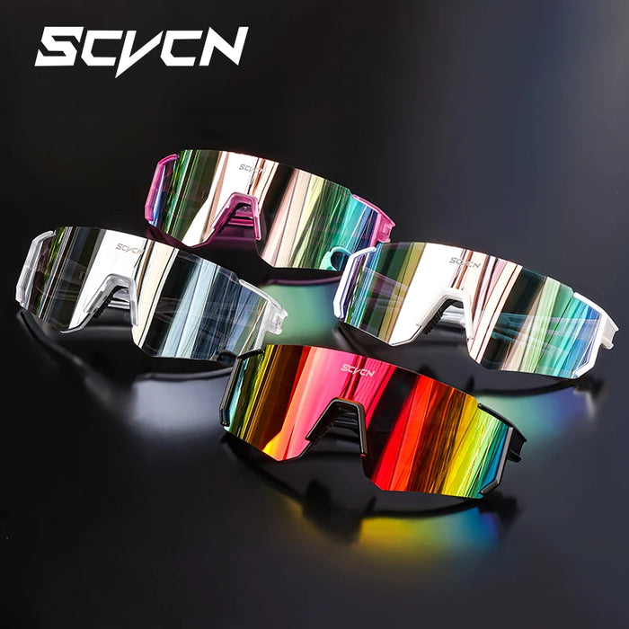 SCVCN Fsshion Sunglasses Street Cycling Glasses Bike Men UV400 Sports MTB Outdoor Bicycle Women Sunglasses Multi Color Riding