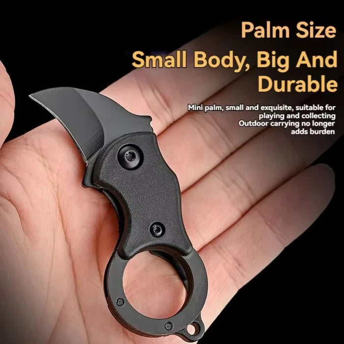 1 unidad NUEVO Mini Cuchillo Llavero Acero Inoxidable Camping Pequeño Cuchillo Mini Portátil Pelador Hoja Fija Multiherramienta EDC con Ca