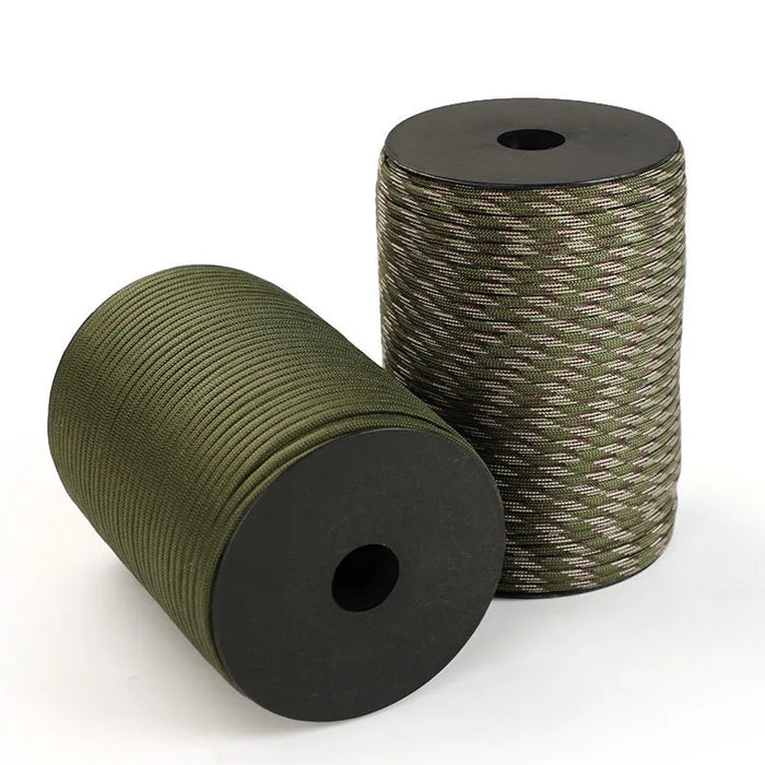 100M/50M 550 Military Standard 9-Core Paracord Rope 4mm Outdoor Parachute Cord Survival Umbrella Tent Lanyard Strap