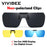 VIVIBEE Non Polarized Flip Up Clip On Sunglasses for Car Driving Dark Anti Glare Lens Shades See Digital Screen Sun Glasses