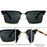 2026 Lunettes de Soleil Carrées de Luxe Designer Homme Classique Vintage Monture Métal Noir Or Lunettes de Soleil Steampunk Conduite