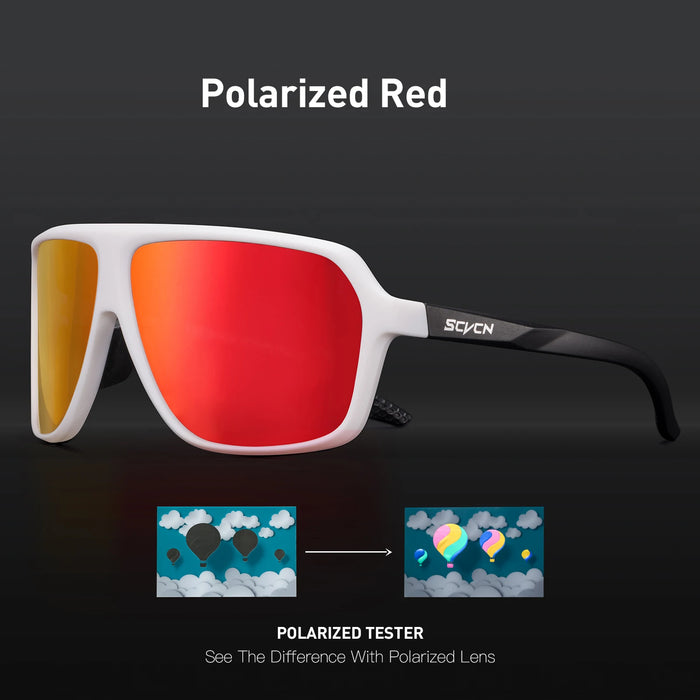 SCVCN Polarized Cycling Glasses Men Women Outdoor Sports Running Sunglasses Mountain Road Bicycle Glasses UV400 Safety Eyewear