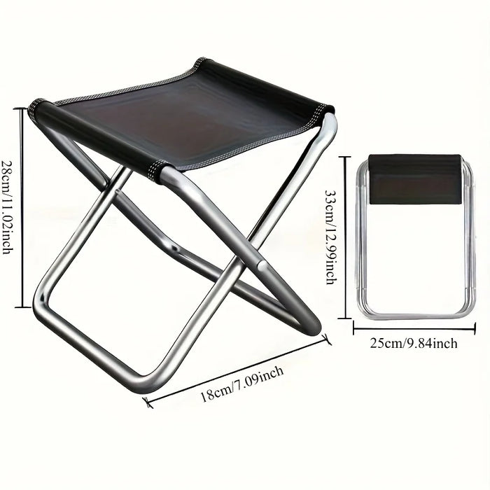 Foldable Outdoor Camping Chair Easy Carry Pocket Stool Compact Fishing Seat For Travel Leisure Hiking Outdoor Activities