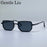 Gafas de sol rectangulares steampunk de montura pequeña clásica para hombre 2026 de marca de lujo, retro, estilo punk, para conducir, protección UV400