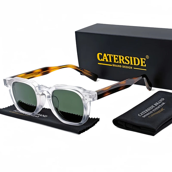 CATERSIDE Mode Hommes Lunettes de Soleil Petit Cadre Carré Design Personnalisé Lunettes de Soleil Femmes Voyage Fête Affaires Festival Cadeau
