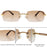 Rectangle Punk Rimless Sunglasses Men 2026 Luxury Designer Trendy Photochromic Sun Glasses Vintage Small Frame Driving Eyewear