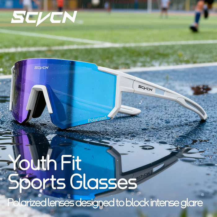 SCVCN Children's Polarized Photochromic Cycling Sunglasses Outdoor Running Glasses Boy Girl 6-14 Years Glasses Kids UV400