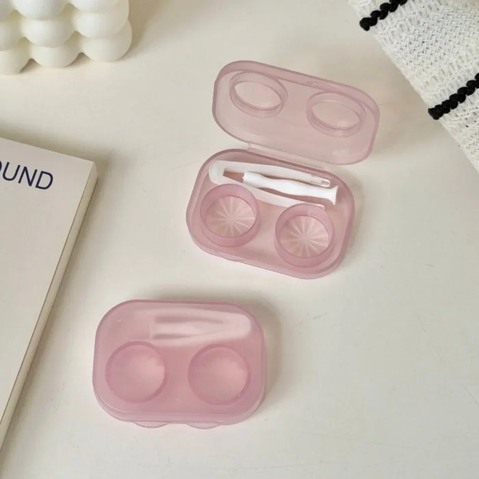 1PC Unisex Bottle Tube Hard Contact Lens Case Candy Color Travel Glasses Lenses Box Eyes Care Kit Holder Container Lens Washer