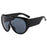 Lunettes de Soleil Masque Visière Oversize Homme Femme Coupe-Vent Verres Solaires Monture Large Goggles Shades Sport UV400