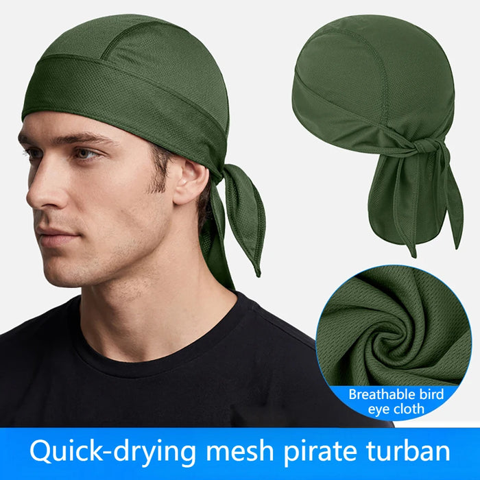 KoKossi Summer Breathable Mesh Hat Quick-dry Headscarf Sun Protection Sweat-wicking Sports Outdoor Riding Cycling Headband