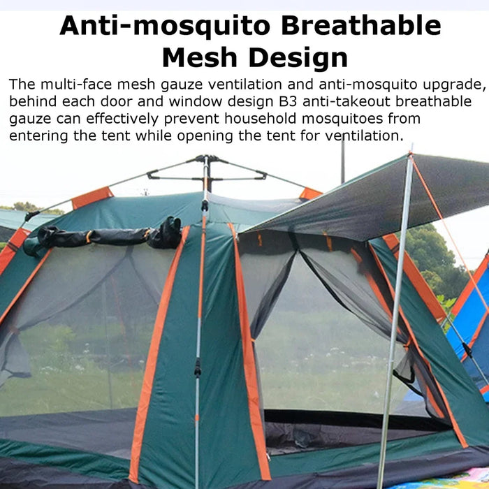 Goture Outdoor Camping Tent 2-6 People Portable Folding Automatic Tent Beach Fishing Family Travel  Park Anti-UV Shade