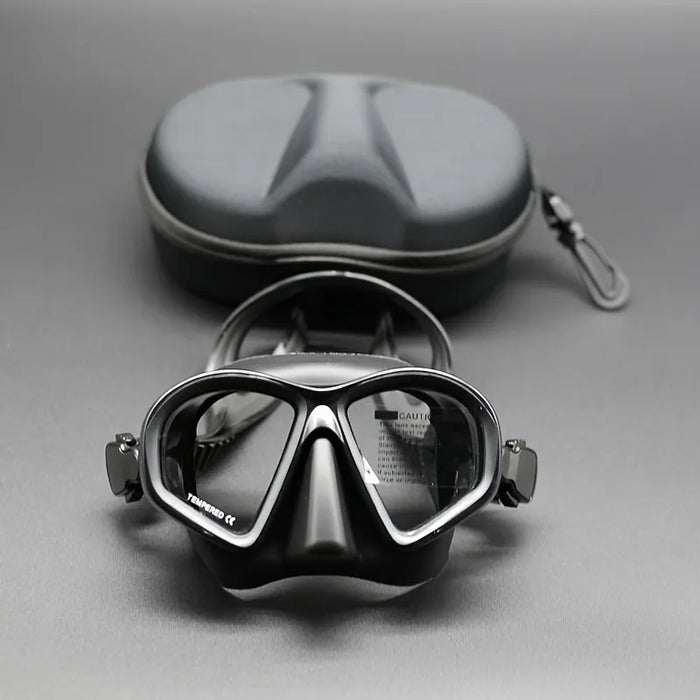 Professional Wet Low Volume Freediving Mask, Tempered Glass Dive Mask, J-Type Diving Mask, Snorkel Set, Buceo, 수영, 스노클링, 마스크