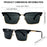 2026 Lunettes de Soleil Carrées de Luxe Designer Homme Classique Vintage Monture Métal Noir Or Lunettes de Soleil Steampunk Conduite