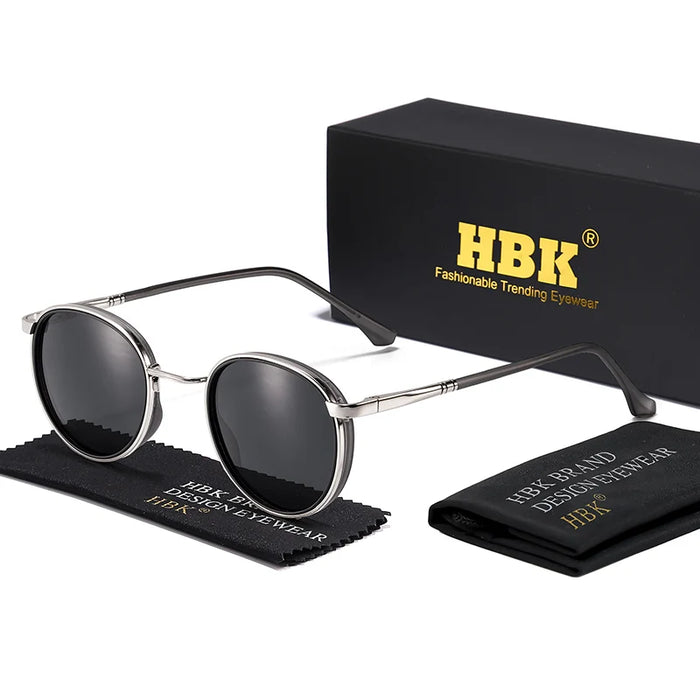 HBK Trendy and Avant-Garde Men's Polarized Sunglasses Personalized Design Fashionable Unisex UV400 Sun Glasses Ideal for Gifts