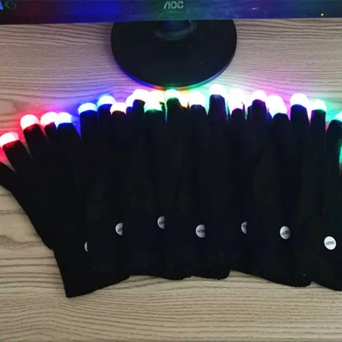 Guantes LED intermitentes para dedos 2026, nuevos, 7 colores, guantes que se iluminan para fiestas, festivales, raves, bailes, regalos electrónicos geniales