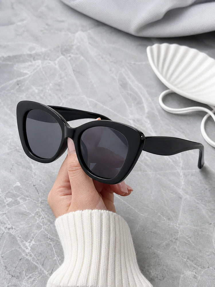 Gafas de Sol Clásicas Ojo de Gato para Mujer, Gafas de Sol Retro de Moda con Montura Gruesa para Exteriores