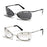 Fashion Y2K Wrap Around Sunglasses for Women Men Rimless Sun Glasses 2000'S Punk Sunglasses Goggles Shades UV400 Eyewear