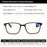 Gafas de lectura de montura cuadrada, anti-luz azul y anti-fatiga, especialmente diseñadas para personas de mediana edad y mayores, unisex.