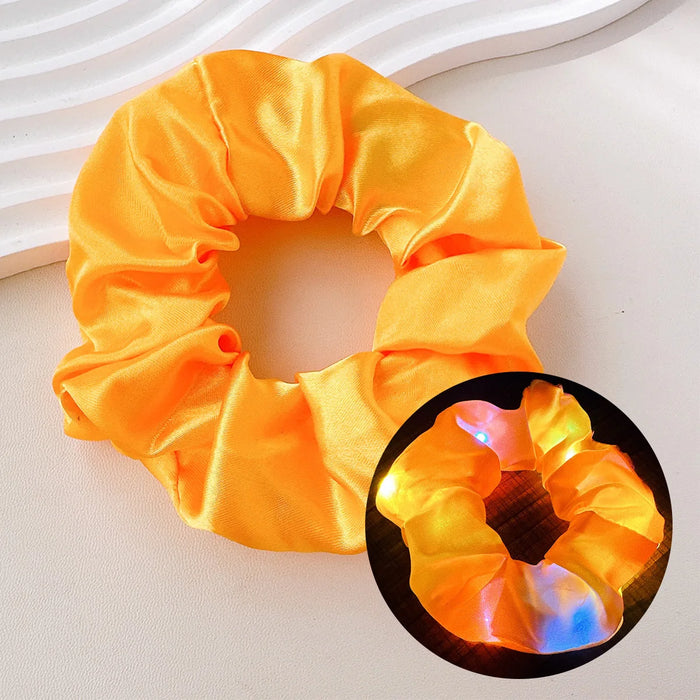 Light Up Scrunchies, LED Scrunchies Hair Bands, Elastic Glow in the Dark Srunchies Rave Accessories for Women Birthday Halloween
