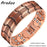 ARADOO  99.9% Pure Copper Bracelet with Double-Row Strength Magnets Jewelry Gift