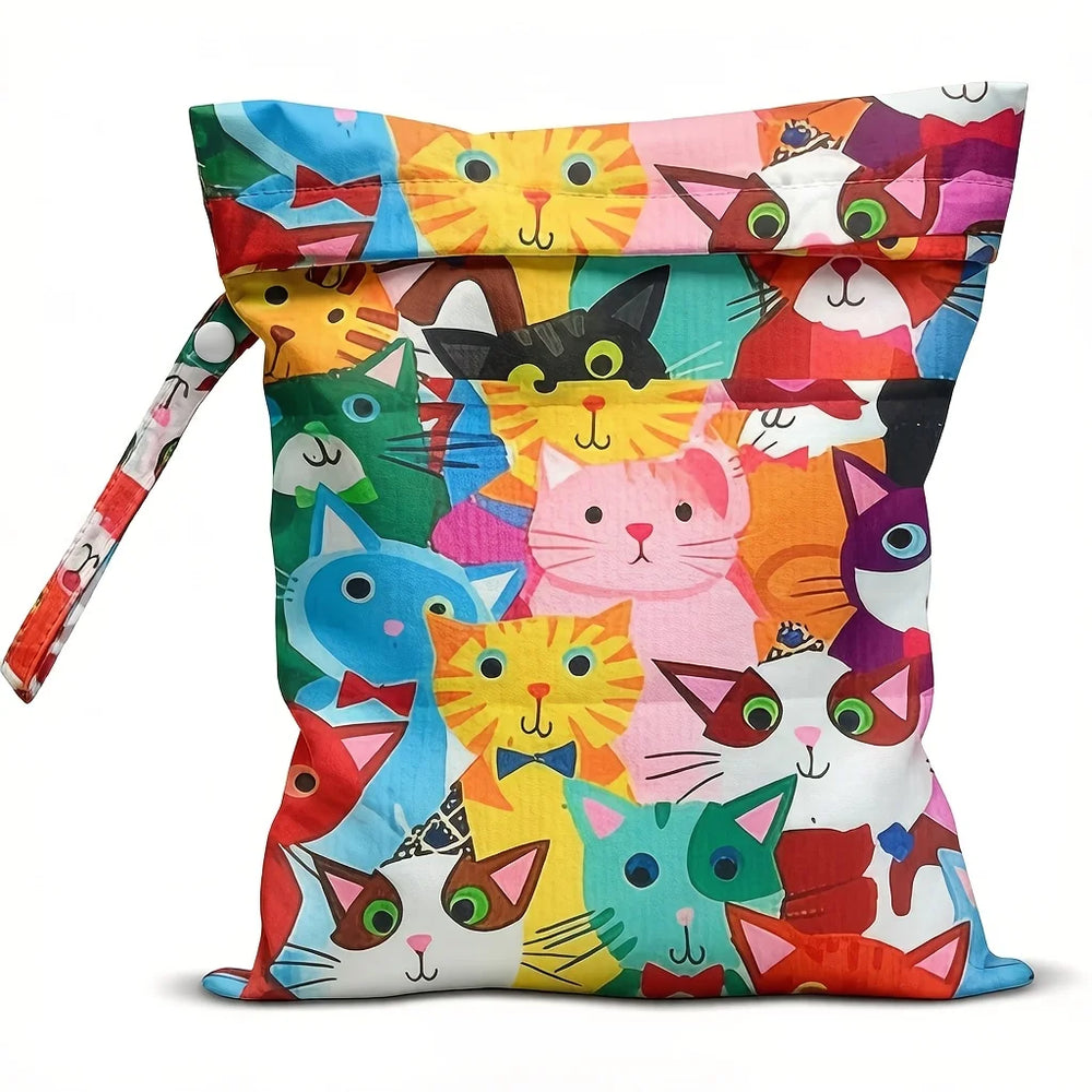 Waterproof Dry Wet Separation Bag Fashion Beach Zipper Bag for Travel Swim Pool Yoga Sportswear Cosmetics Lingerie Storage