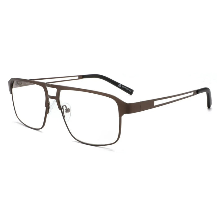 Gafas de lectura de luz azul para hombres con montura de metal, gafas de ordenador, lupa para presbicia con lentes de +0,75~3,0