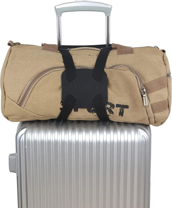 Correas de equipaje elásticas para bolsos, correas ajustables para maletas, cinturón elástico para maletas, fácil de viajar, correa elástica para maletas (negro)
