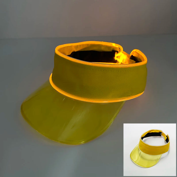 Glowing Summer Sunshade Cap Holidays Outdoor Hiking Running Sports LED Hat NightClub Rave Party Luminous Accessories Travel Hats