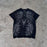 MMA ELITE Cross Skull Print Green Y2K T Shirt Men Loose Fit Streetwear Graphic Tee Oversized Glow Dark Party Ins Popularity Tops