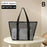 Bolsa de almacenamiento portátil de malla, organizador de ducha colgante para artículos de tocador y baño. Gran capacidad para playa, piscina, gimnasio y viajes.