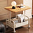 Movable and Rotatable Universal Wheels with Desktop Storage Rack - Multi-Functional Rolling Storage Cart