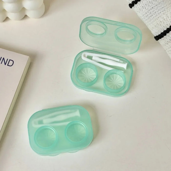 1PC Unisex Bottle Tube Hard Contact Lens Case Candy Color Travel Glasses Lenses Box Eyes Care Kit Holder Container Lens Washer