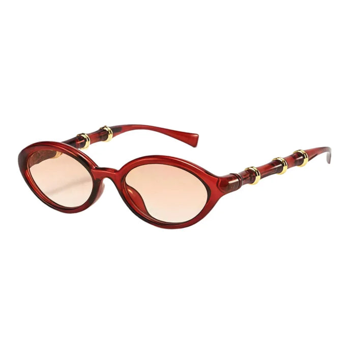Retro Small Oval Sunglasses Women Men Rivets Shades Fashion Eyewear Luxury Sun Glasses UV400 Brand Oculus Female Gafas
