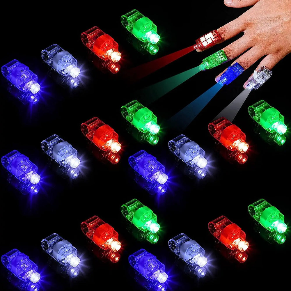 60 anillos LED con láser para dedos, luces LED intermitentes de plástico para dedos, anillos que se iluminan para niños, Halloween, Raves