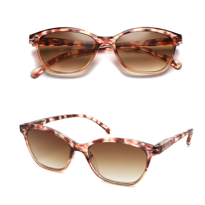 Reading Sunglasses For Women Men Square Classic Frame for Outdoors Use Sun Glasses Readers Eyeglasses with Diopter Spring Hinge