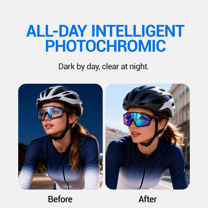 SCVCN New Photochromic Cycling Glasses Outdoor Bike Men Women MTB Road Bicycle Sports Sunglasses Mountaineering UV400 Goggles