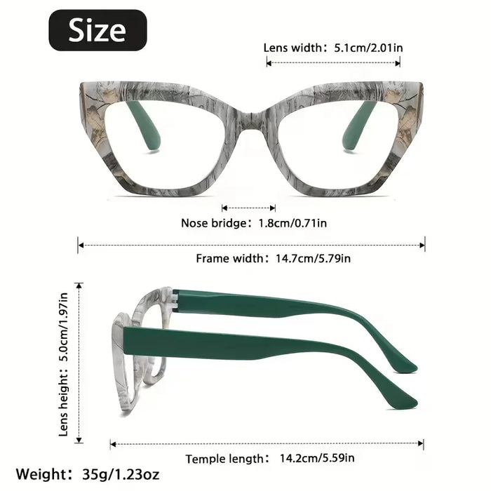 Gafas de lectura retro de ojo de gato para mujer con filtro de luz azul, para uso diario informal y a la moda