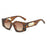 Nouvelles lunettes de soleil œil de chat femmes hommes verres dégradés carrés monture PC décor léopard marque designer lunettes de soleil UV400