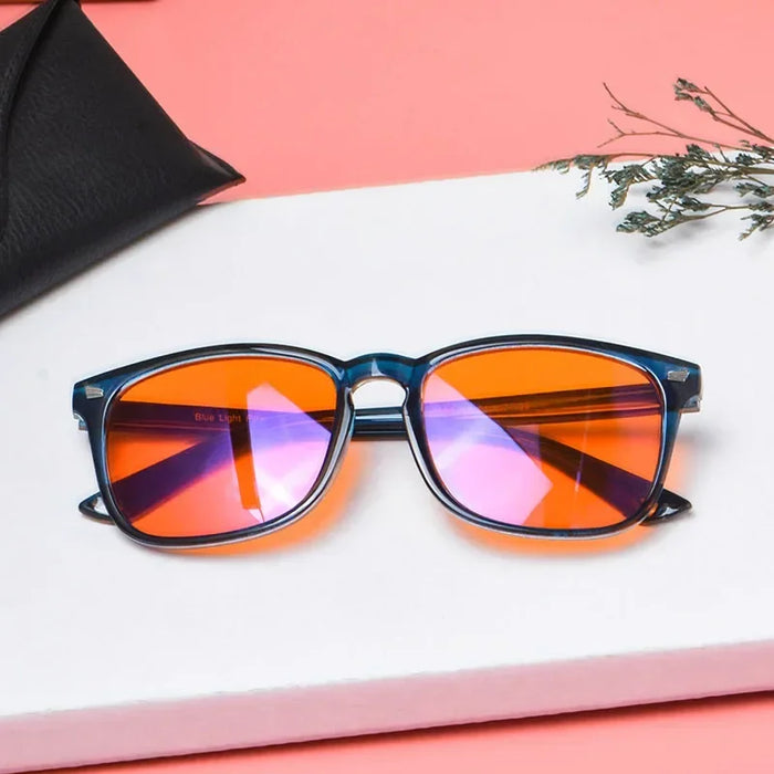 SHINU Computer glasses man blue light glasses Orange lenses clear lens gaming eyeglasses prescirption custom men's grade glasses
