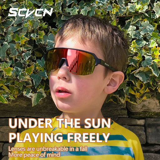 Lunettes de cyclisme pour enfants SCVCN, lunettes de vélo de route en plein air, VTT pour filles, lunettes de camping et de randonnée, lunettes de sport UV400 pour adolescents