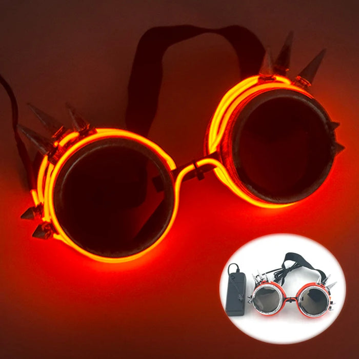 Gafas futuristas cyberpunk luminosas Rave Gafas iluminadas cibernéticas Visor LED que brilla para accesorios de espectáculo de música EDM