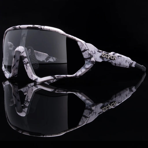 Lunettes de vélo de route mode SCVCN, lunettes de soleil photochromiques UV400, protection sportive VTT pour hommes et femmes, lunettes de cyclisme et de course à pied