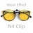 VIVIBEE Flip Up Clip On Night Vision Glasses Polarized Men Driving Yellow Sunglasses Women UV400 Fishing Universal Clips
