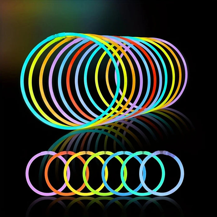 10/20/50/100 unidades de barras luminosas, palos de luz para fiestas, pulseras de bricolaje, conciertos, raves, artículos de fiesta de neón, festivales, actividades nocturnas JXB